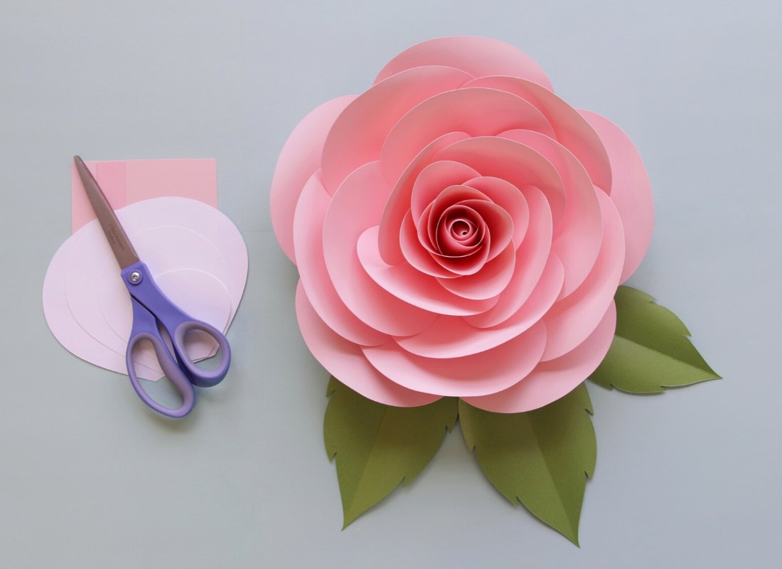 how to make rose paper flower