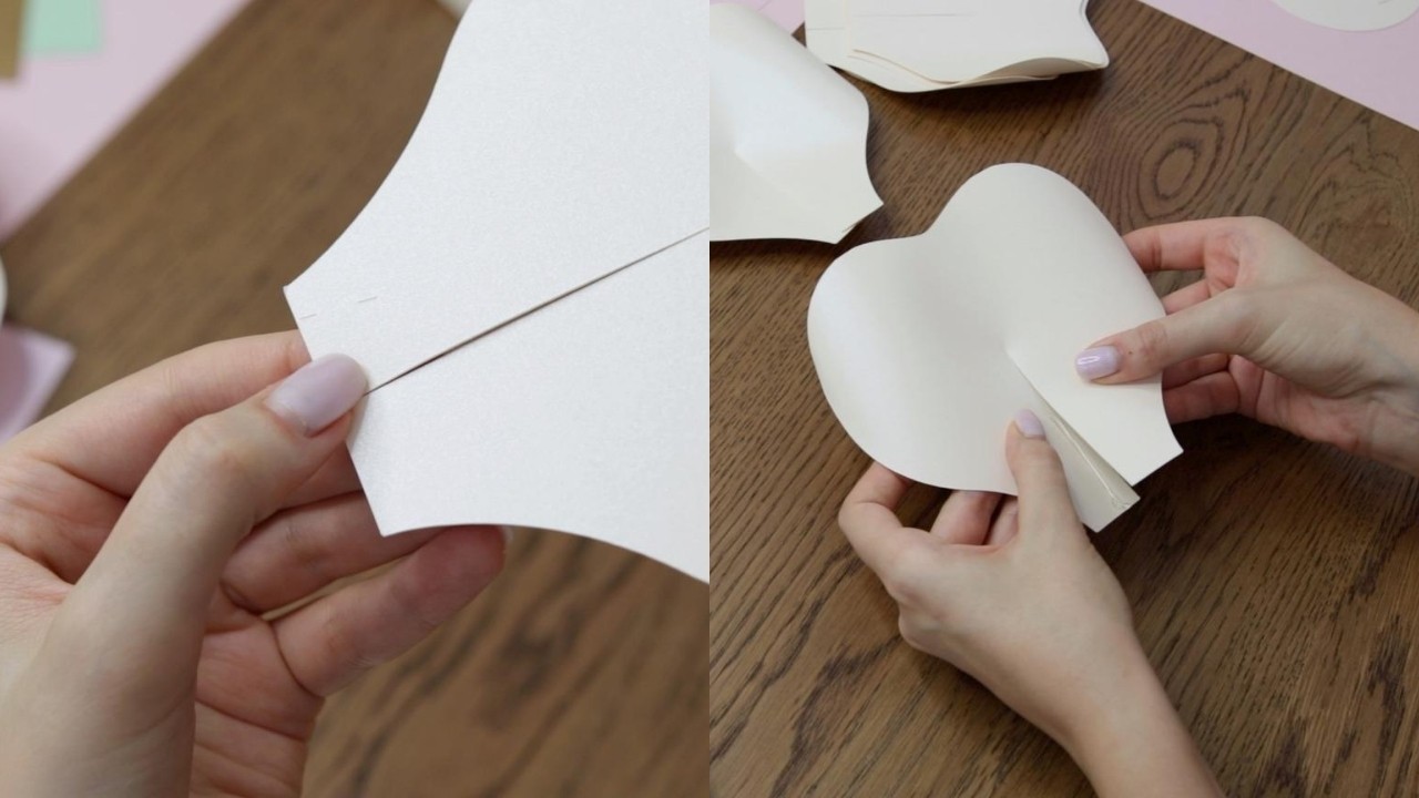 Preparing paper flower petals