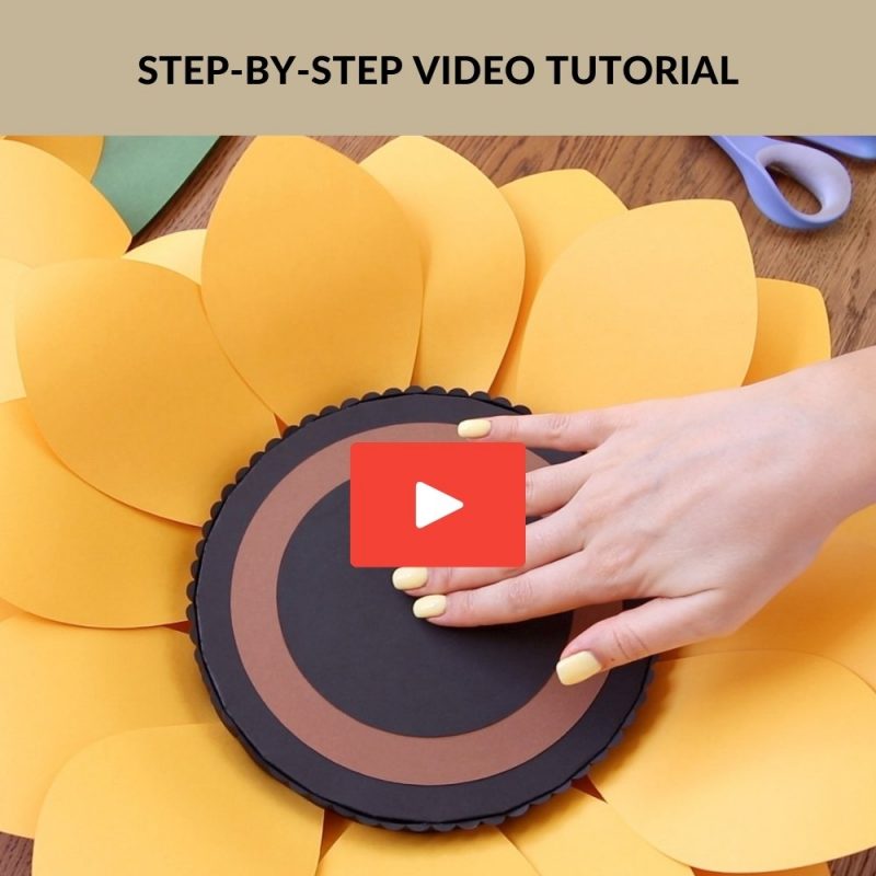 Giant paper sunflower tutorial