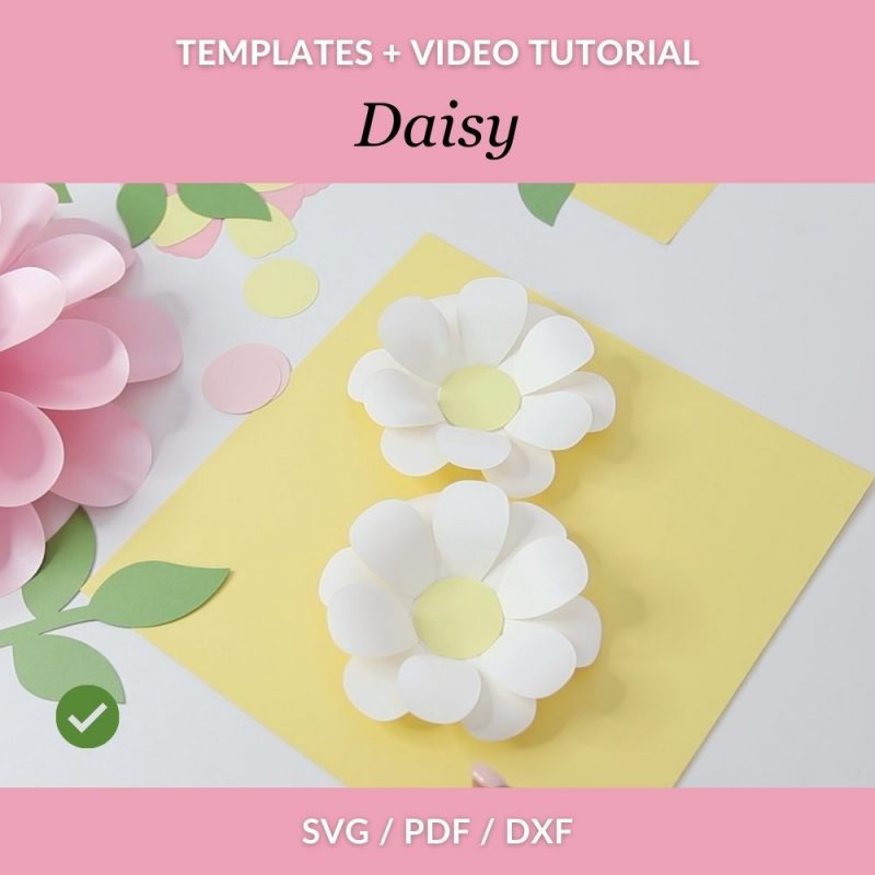 Daisy paper flower template