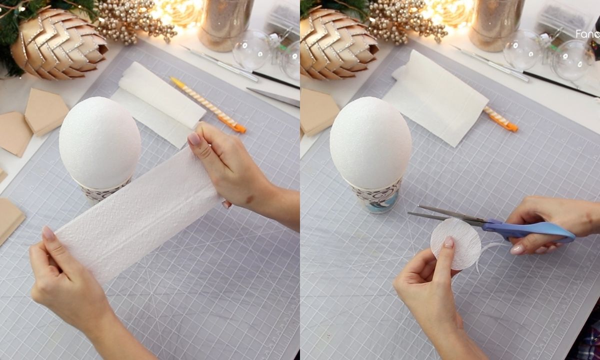 how to make a paper pinecone ornament
