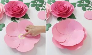How To Make Big Paper Roses Step By Step (+ FREE Template) - FancyBloom