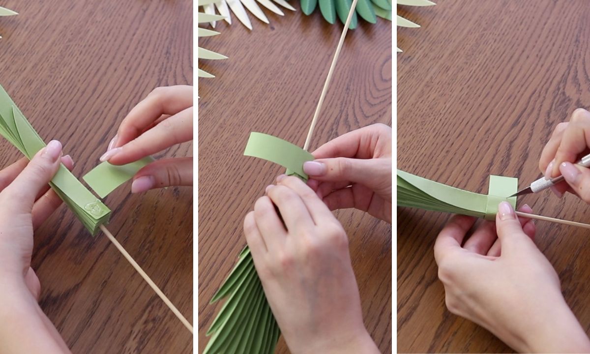 How To Make Paper Palm Leaves DIY (+ FREE Template) - FancyBloom -  FancyBloom