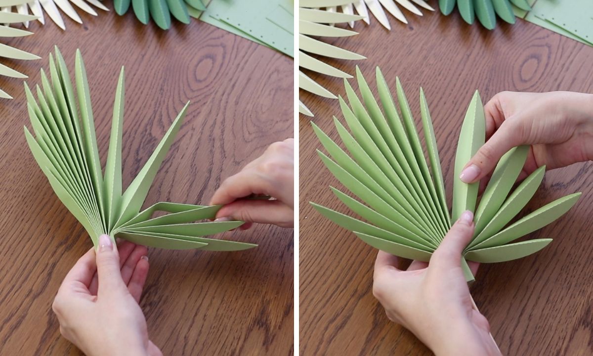 How to make paper palm leaf