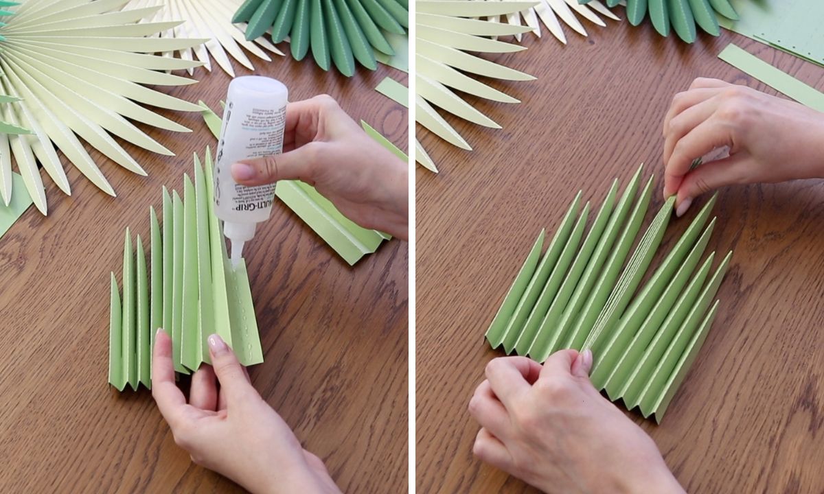 How to make paper palm leaves