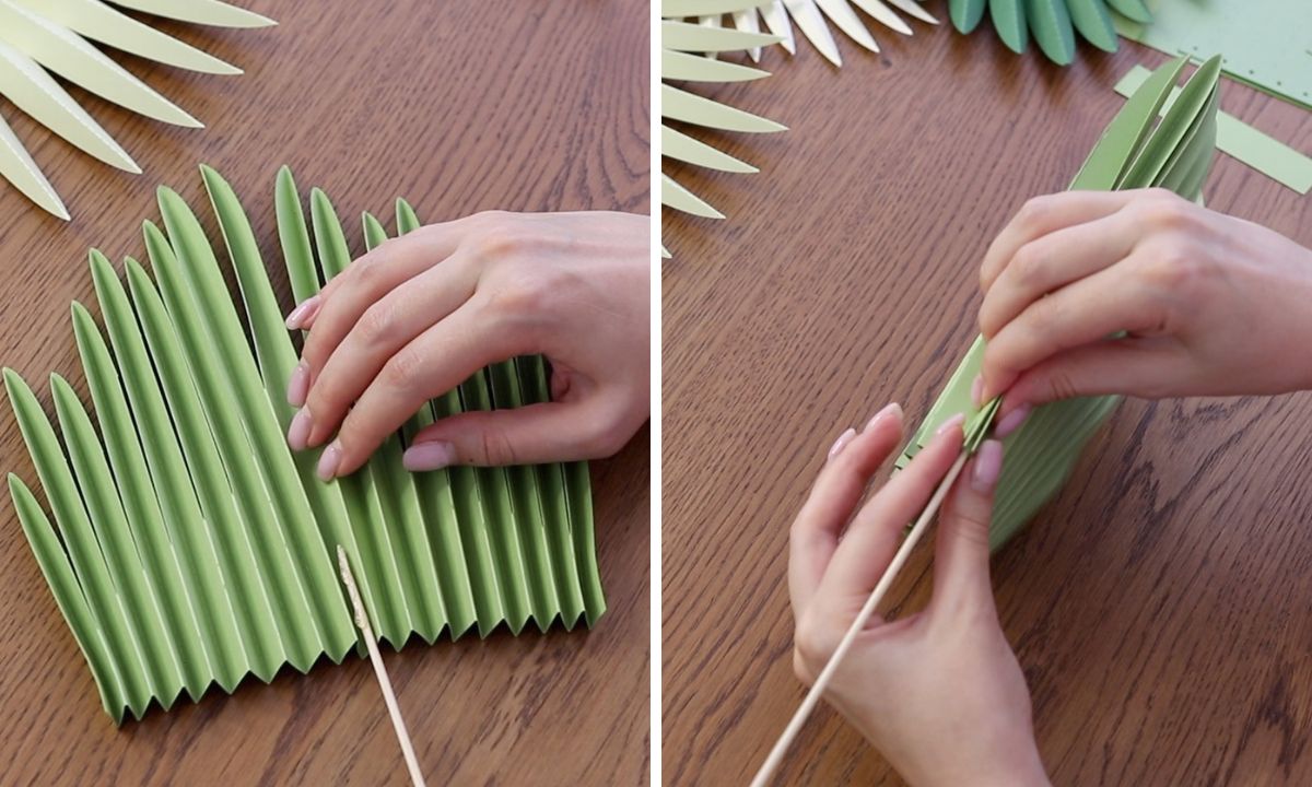 How to make palm leaves out of paper