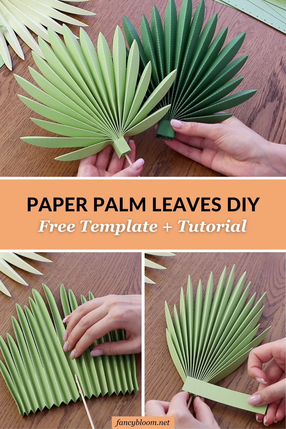 Paper palm leaves