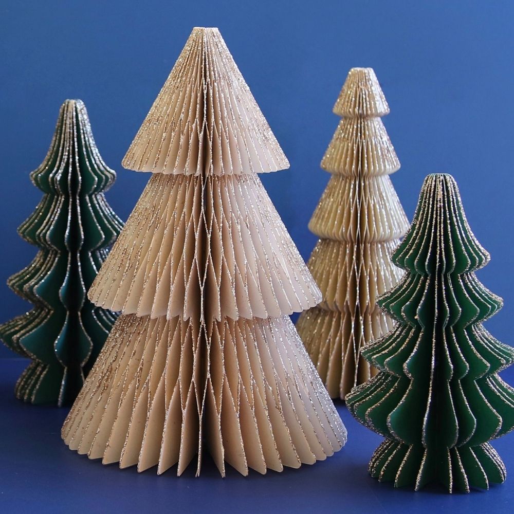 How To Make A Christmas Tree Out Of Paper (DIY West Elm Dupe) - FancyBloom