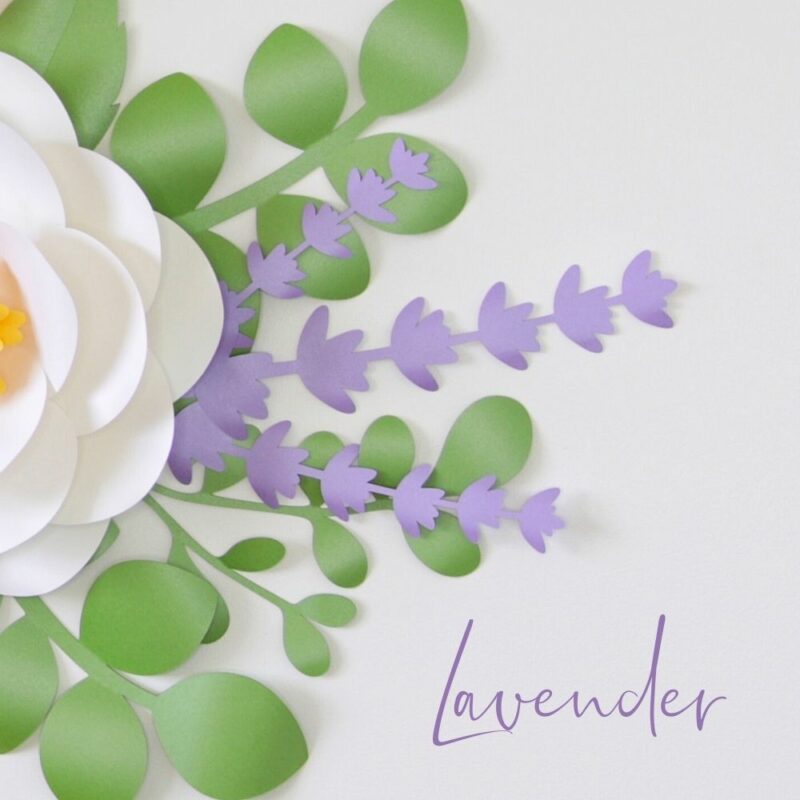 Paper lavender flowers template