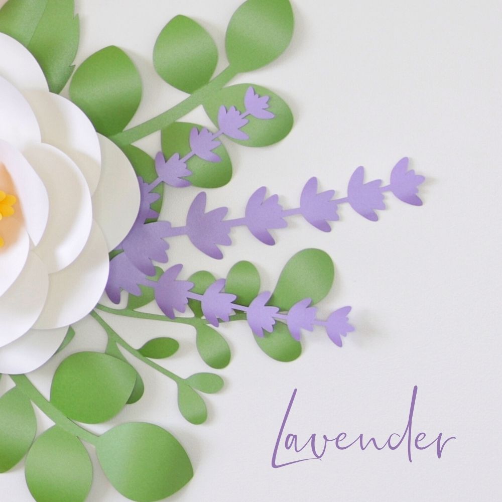 Paper Lavender Flowers Template - FancyBloom