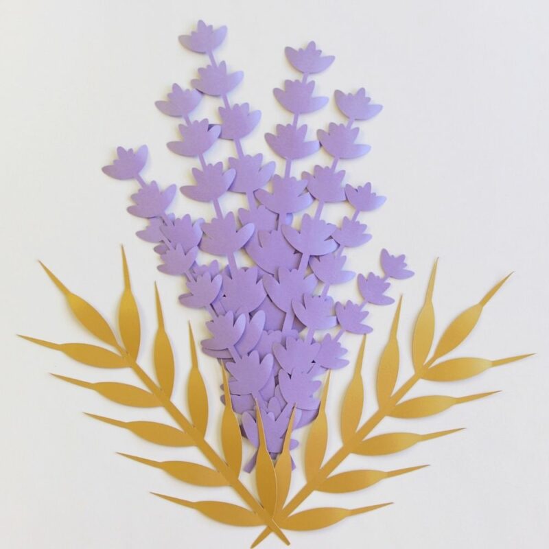 paper lavender flowers