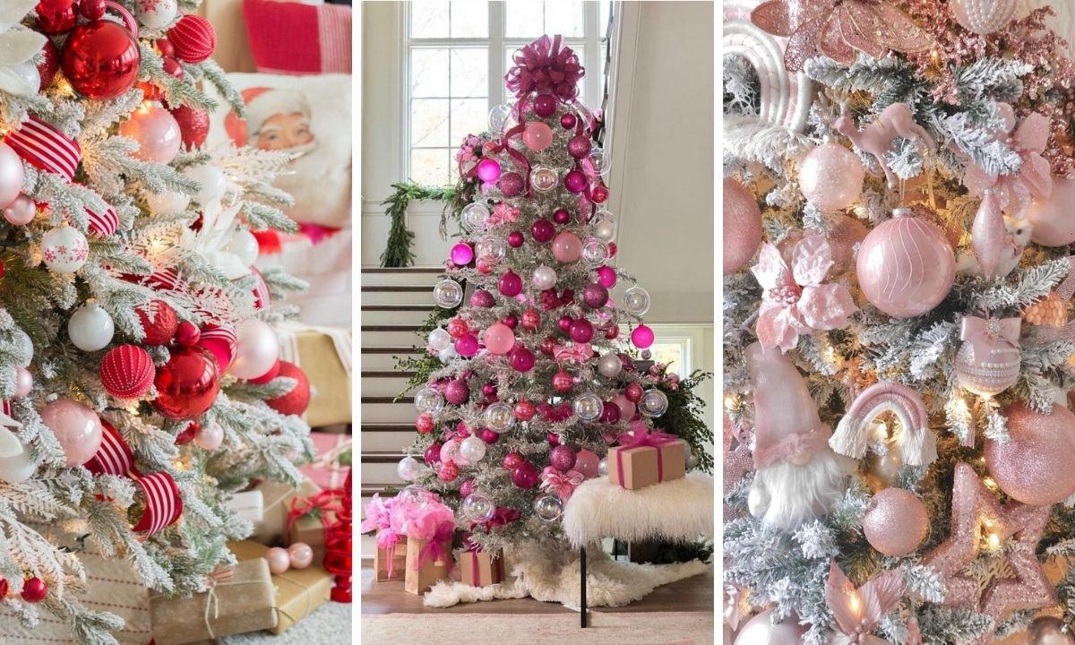 Pink Christmas decor trend 2024