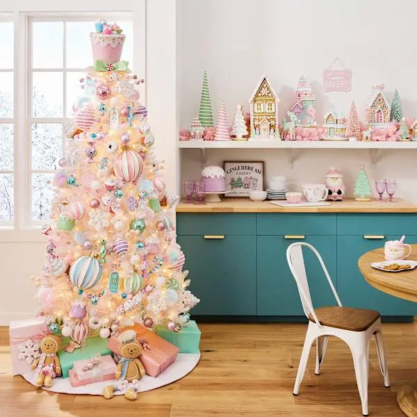 Top 2025 Christmas Decor Trends You’ll Want to Try This Season 30 pastel candy Christmas tree